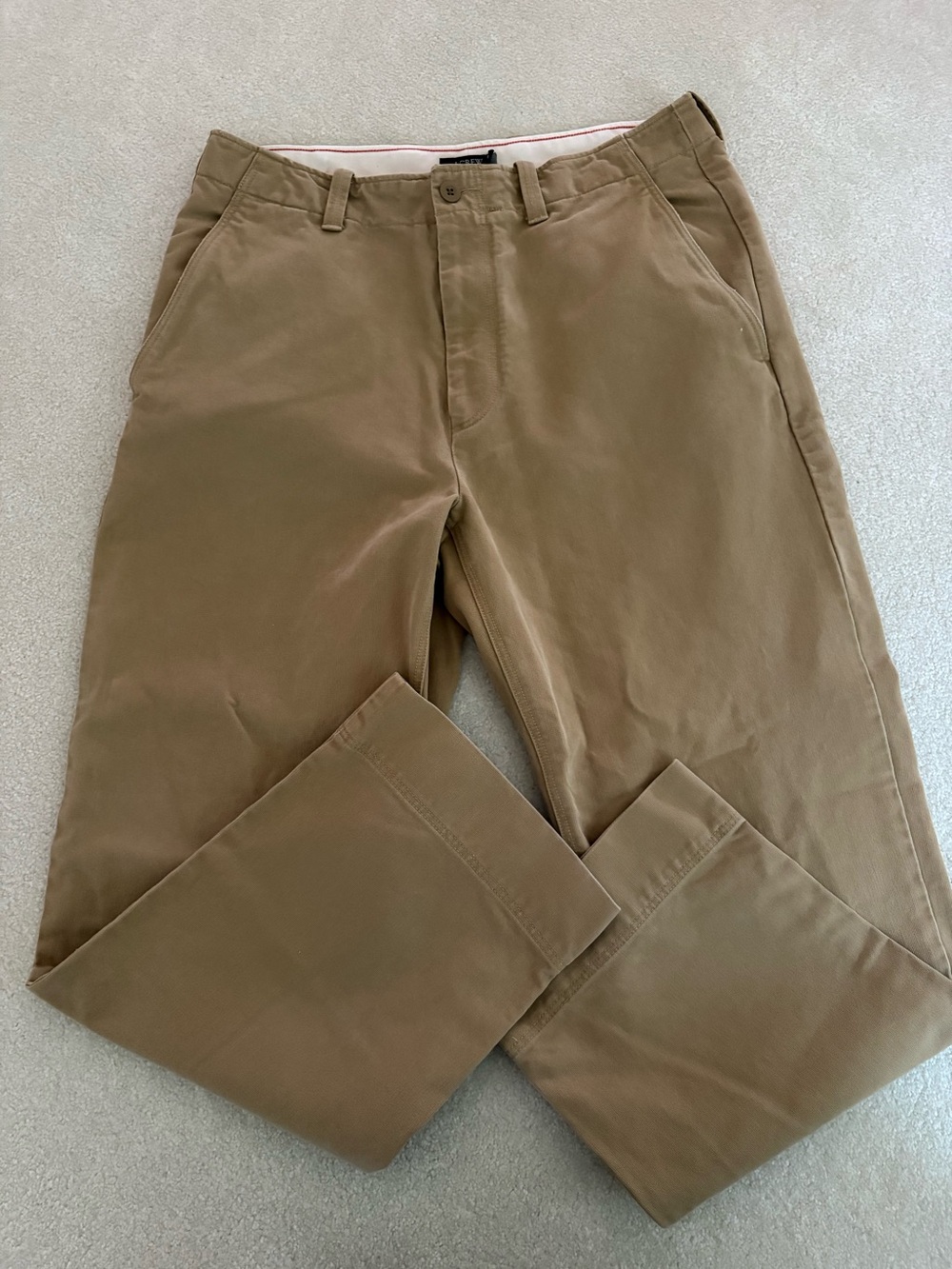 Vintage J Crew Mens Flat Front Heavyweight Khakis